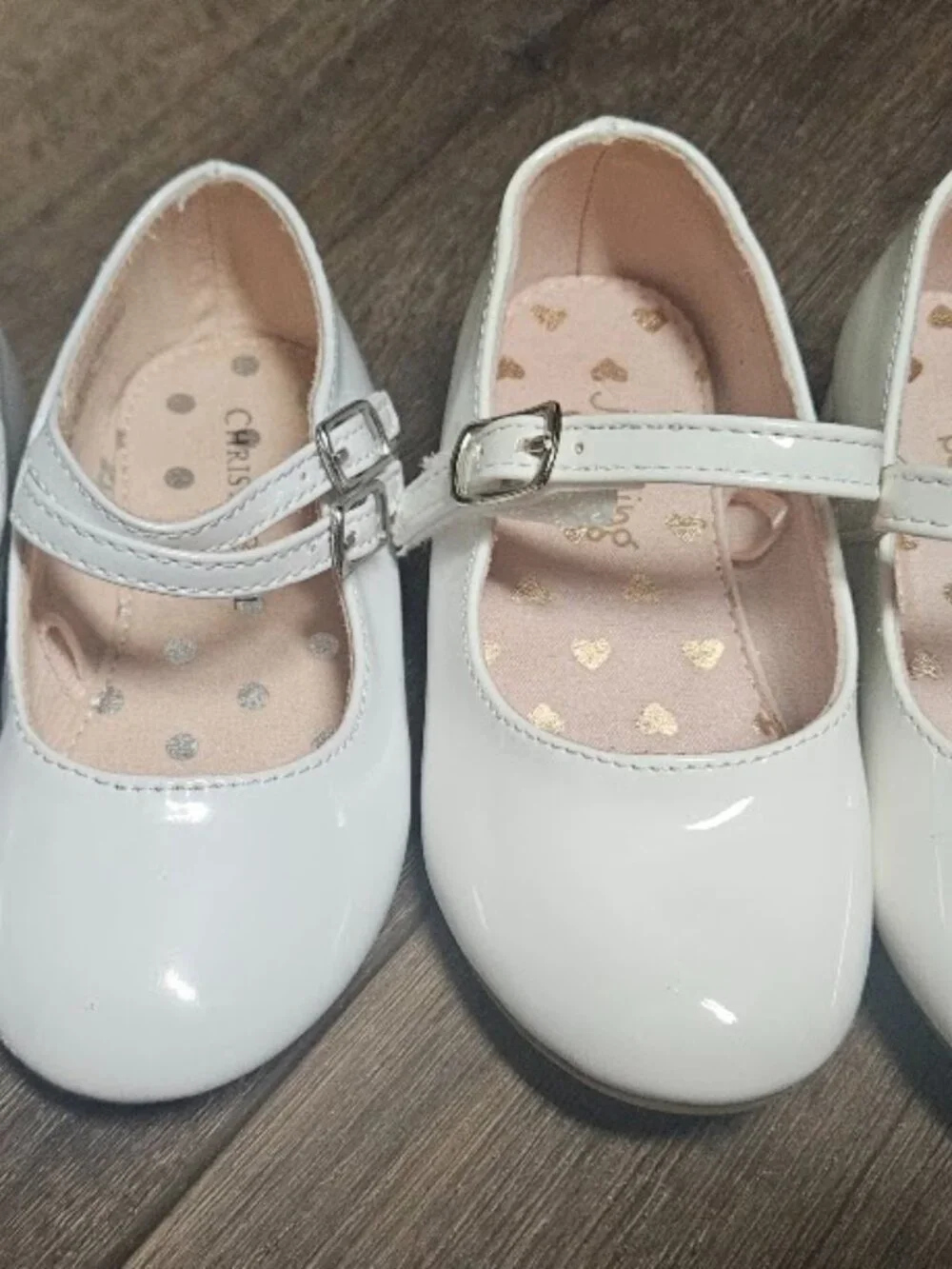 Two pair of baby girl dress shoes, size 7